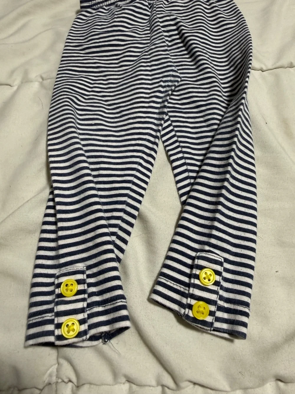 Carter's Girls 12 Months 3-Piece Pants Set Navy Polka Dot Long Sleeve Top